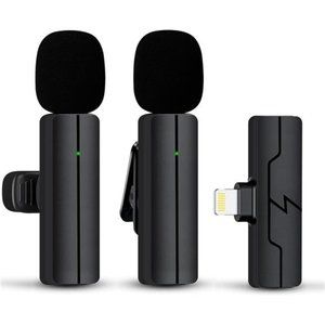 Wireless Lavalier Lapel Microphone for iPhone iPad -Professional Video Recording